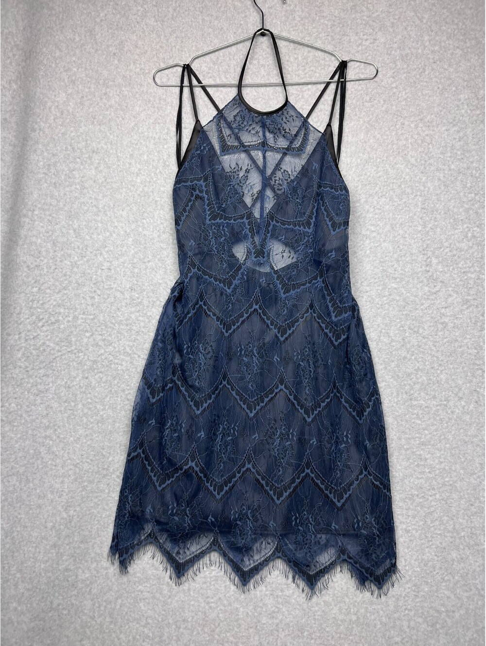 Free People Nothing Like This Lace Mini Dress 8 Cutout Halter Boho Festival Y2K